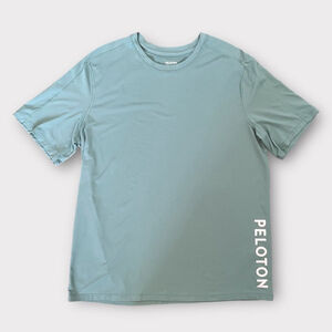 Peloton Strive T-shirt Men's LARGE Short Sleeve Performance Sage Green EUC